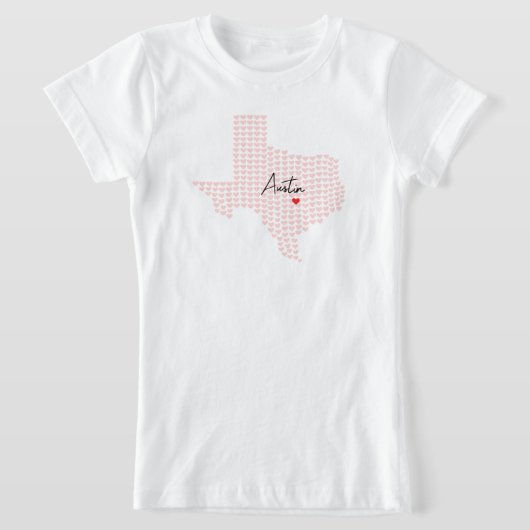 Austin Texas Hartjes T-shirt (Laagn)