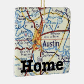 Austin Texas Kaart kerstversiering Keramisch Ornament (Rechts)