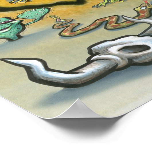 Austin TEXAS-kaart Poster (Hoek)