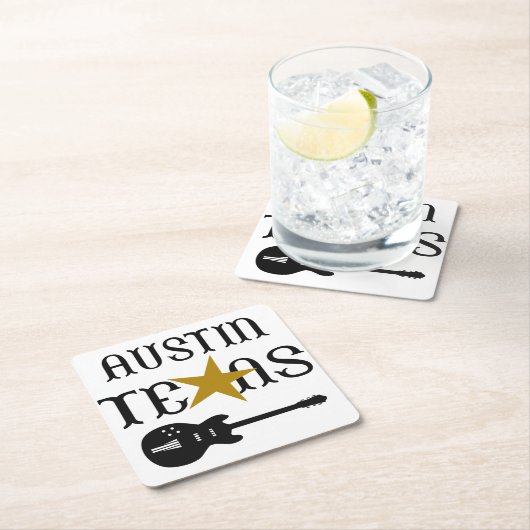 Austin Texas Kartonnen Onderzetters (Insitu)