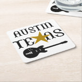 Austin Texas Kartonnen Onderzetters (Schuin)