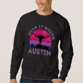 Austin  Texas Keep It Weird Longhorn Sunset   Trui (Voorkant)