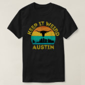 Austin, Texas Keep It Weird Longhorn T-shirt (Design voorkant)