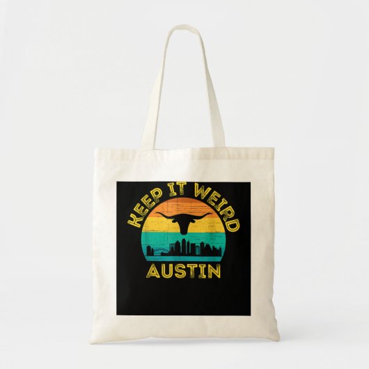 Austin, Texas Keep It Weird Longhorn Tote Bag (Voorkant)