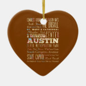 Austin, Texas. Keramisch Ornament (Voorkant)
