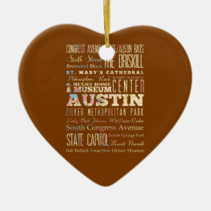 Austin, Texas. Keramisch Ornament