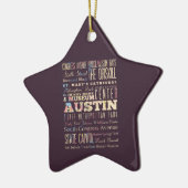 Austin, Texas. Keramisch Ornament (Links)
