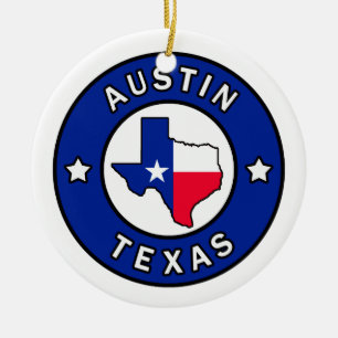 Austin Texas Keramisch Ornament