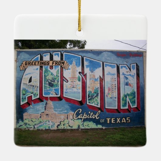 Austin, Texas Kerst Ornament Keepsake (Achterkant)