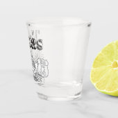 Austin Texas Kunst Vakantie Texas Souvenir Design Shot Glas (Rechts)