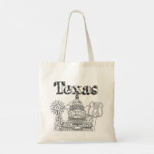 Austin Texas Kunst Vakantie Texas Souvenir Design Tote Bag (Achterkant)