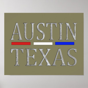 Austin Texas - Kunstdruk Poster