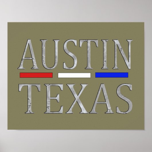 Austin Texas - Kunstdruk Poster (Voorkant)
