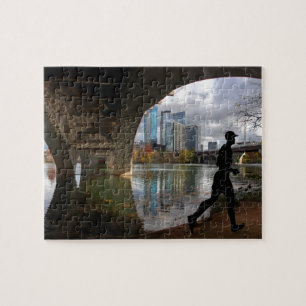 Austin Texas Lady Bird Lake Trail Runner Legpuzzel