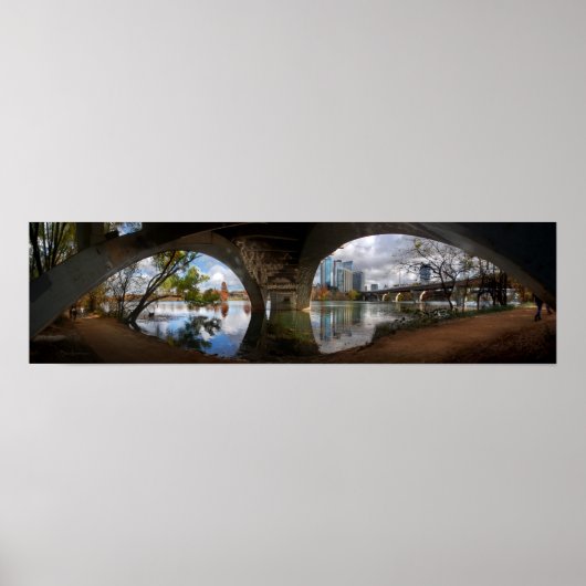 Austin Texas Ladybird Lake Trail Pedestrian Bridge Poster (Voorkant)