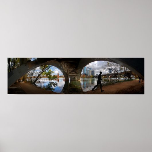 Austin Texas Ladybird Lake Trail Runner Poster (Voorkant)