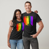 Austin Texas LGBTQ Gay Pride Rainbow Skyline T-shirt (Unisex)