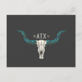 Austin Texas Long Horn Skull Southwest Pattern Briefkaart (Voorkant)