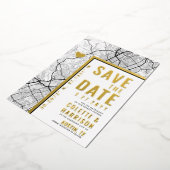 Austin, Texas Love Locator | Trouwkaart Save the D Folie Uitnodiging (Gedraaid)