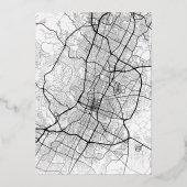 Austin, Texas Love Locator | Trouwkaart Save the D Folie Uitnodiging (Achterkant)