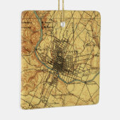 Austin Texas Map 1910 Keramisch Ornament (Rechts)