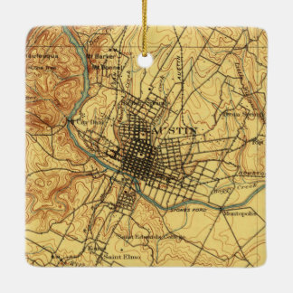 Austin Texas  Map 1910 Keramisch Ornament