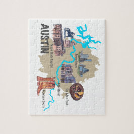 Austin Texas Map Legpuzzel