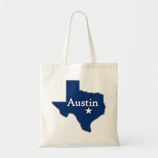 Austin, Texas Map Lone Star State Capital Texan Tote Bag (Voorkant)