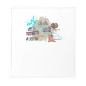 Austin Texas Map Notitieblok (Voorkant)