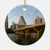 Austin, Texas met Bats Keramisch Ornament (Voorkant)