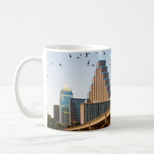 Austin, Texas met Bats Keramisch Ornament Koffiemok (Links)