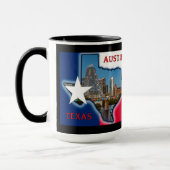 Austin, Texas met vlagkleuren, Mok (Links)