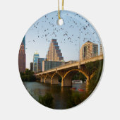 Austin, Texas met vleermuizen Keramisch Ornament (Links)