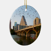 Austin, Texas met vleermuizen Keramisch Ornament (Rechts)