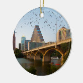 Austin, Texas met vleermuizen Keramisch Ornament (Links)