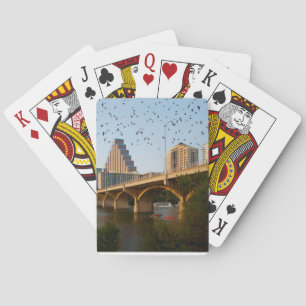 Austin, Texas met vleermuizen Pokerkaarten