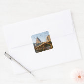 Austin, Texas met vleermuizen Vierkante Sticker (Envelop)