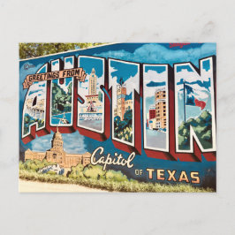 Austin Texas Mural Wall Briefkaart