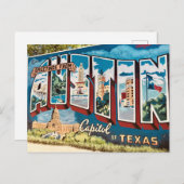 Austin Texas Mural Wall Briefkaart (Voorkant / Achterkant)