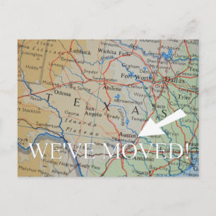 Austin, Texas New Address Notice Aankondigingskaart