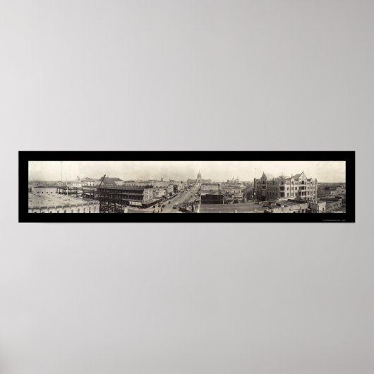 Austin, Texas Panorama Foto 1910 Poster (Voorkant)