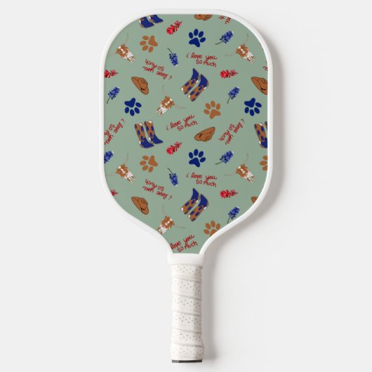 Austin Texas Pickleball Paddle - Ik hou zoveel van (Voorkant)