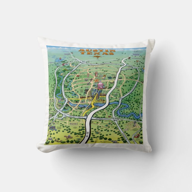 Austin Texas Pillow Kussen (Voorkant)