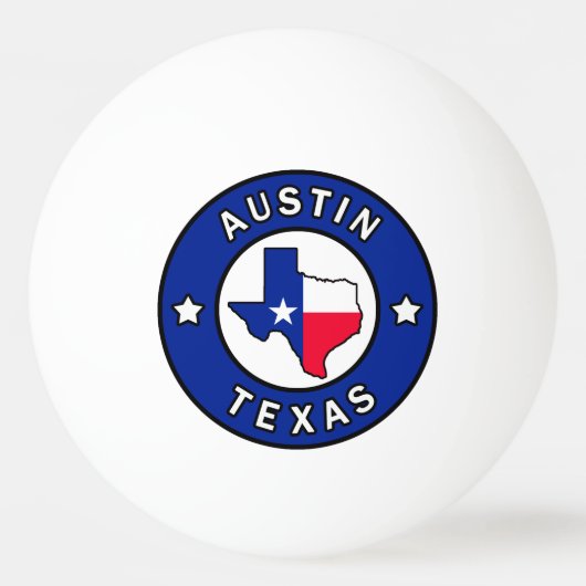 Austin Texas Pingpongbal (Voorkant)