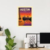  Austin Texas Poster (Thuiskantoor)