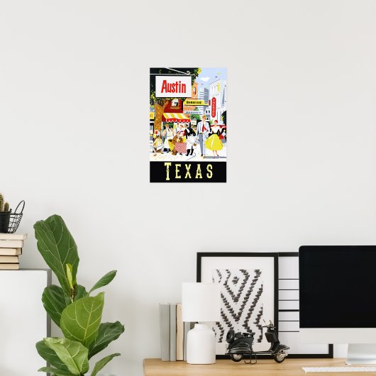 Austin, Texas Poster (Thuiskantoor)