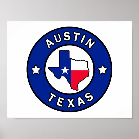 Austin Texas Poster (Voorkant)