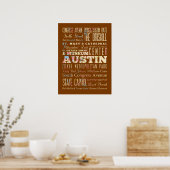 Austin, Texas. Poster (Keuken)