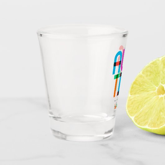 Austin Texas Rainbow Pop Art Shot Glas (Links)