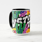 Austin Texas Rare Bloem Grafisch Mok (Voorkant links)